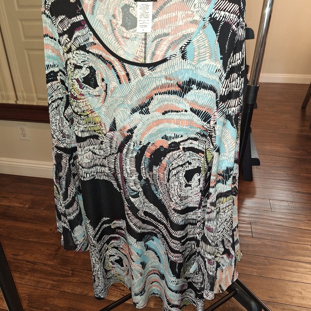 Women's MSK Abstract Bell Sleeve XL